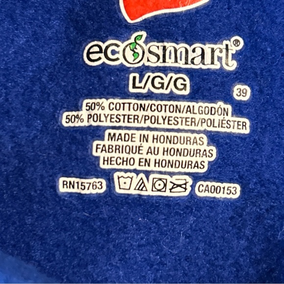 Smokey The Bear Graphic Hoodie Unisex Large Hooded Sweatshirt Blue - Picture 8 of 12